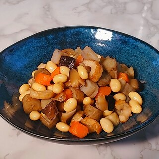 大豆と根菜の五目煮